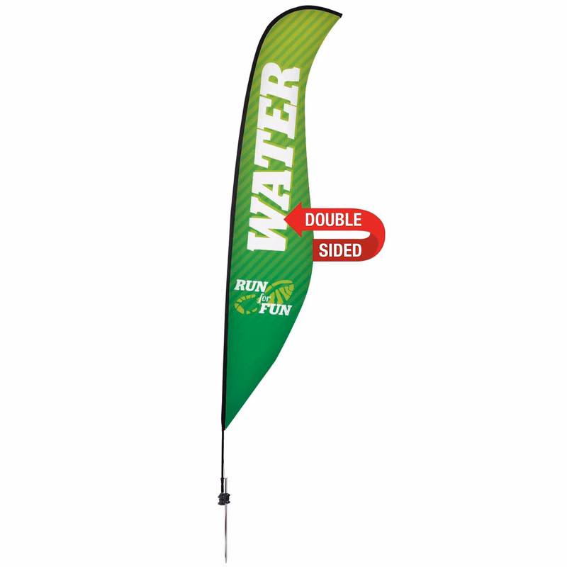 17' Premium Sabre Sail Sign Kit (Double-Sided with Ground Spike)