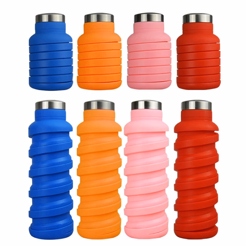 20 Oz. Collapsible Silicone Telescopic Water Bottle