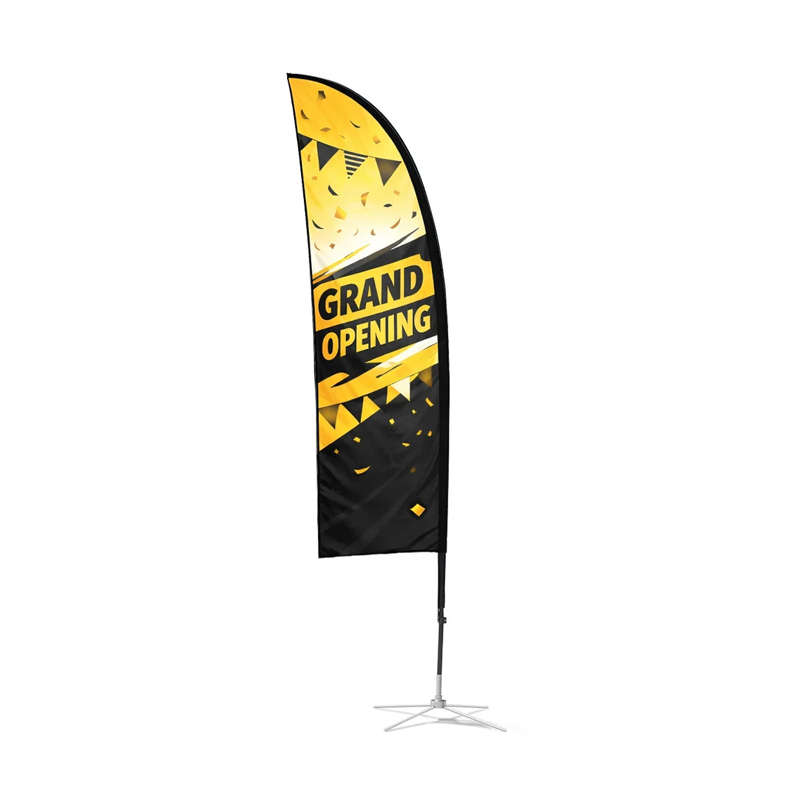 1.5 x 5.5 FT - Sail Flags -Cross Base (Graphic + Hardware) 1