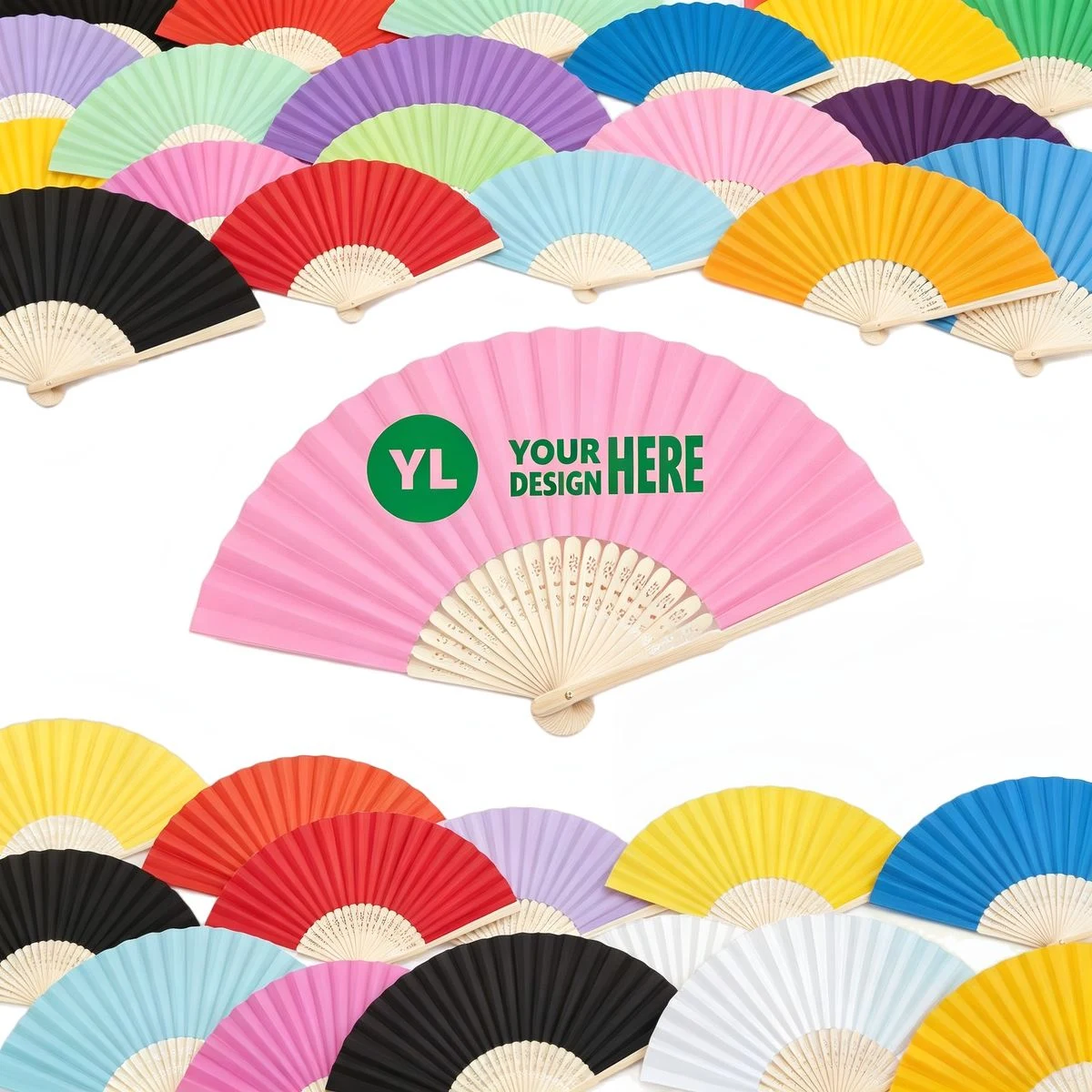 8 inch Portable Folding Paper Fan 1