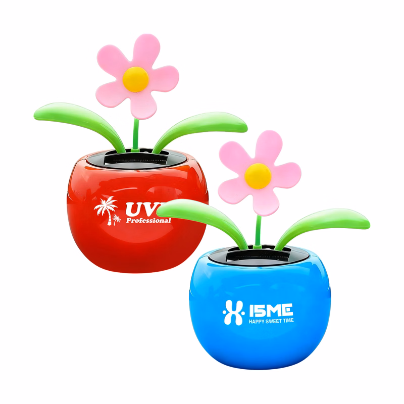 Solar-Powered Dancing Flower Toys Car Decor