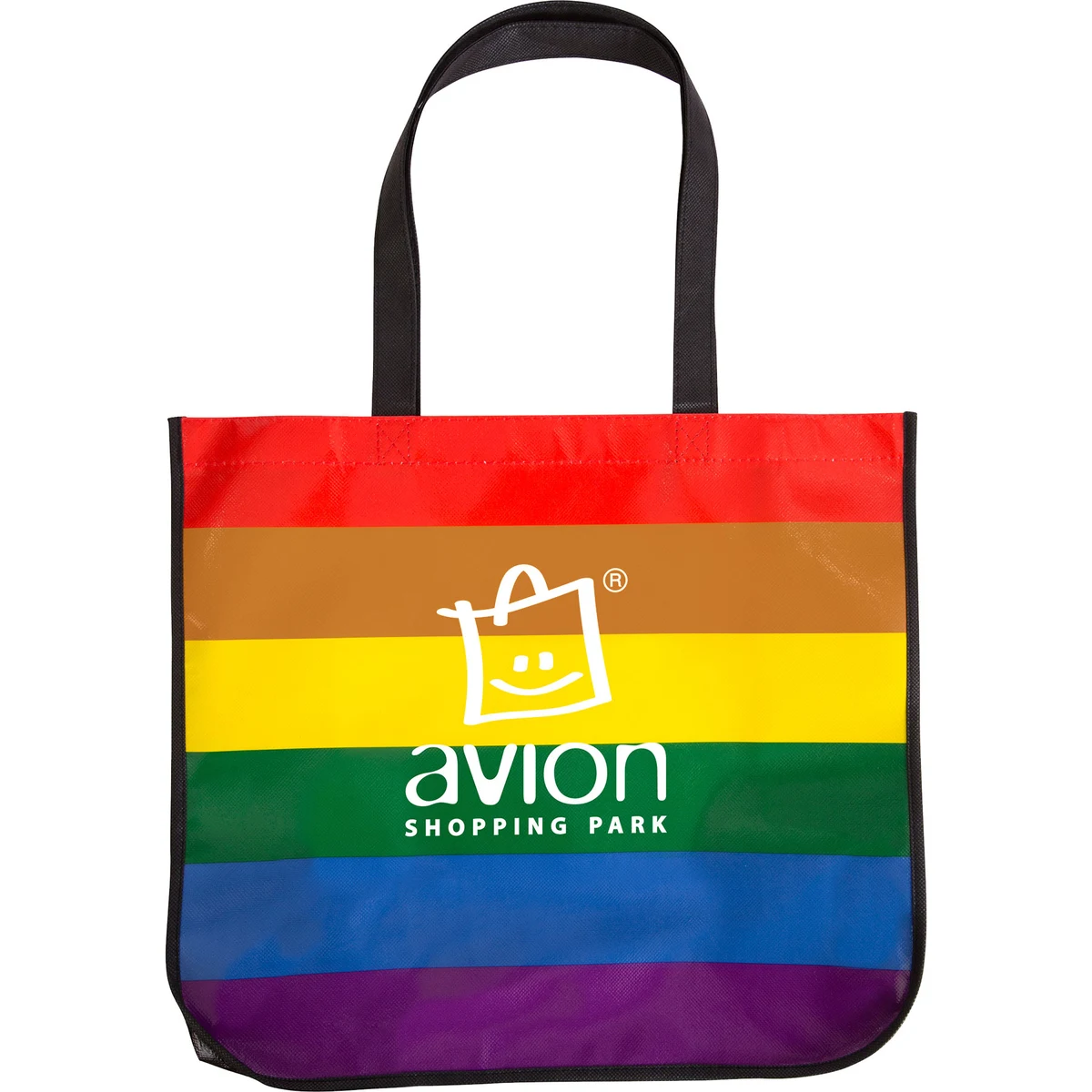 Large Rainbow Laminated Tote Bag 1