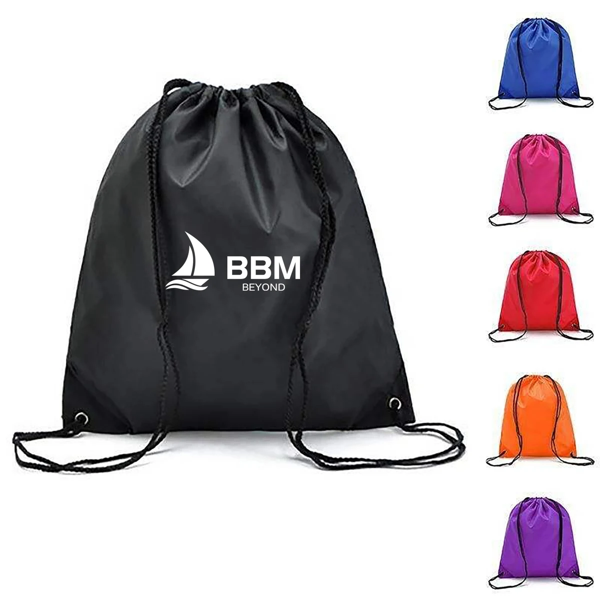 Portable Polyester Drawstring Backpack 1