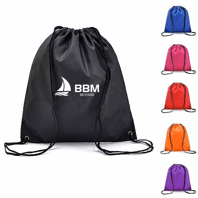 Portable Polyester Drawstring Backpack