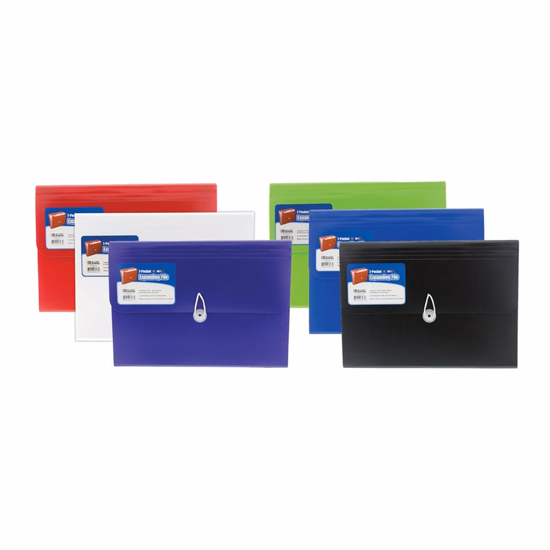 Poly Expanding Files - 7-Pocket Letter Size Assorted Colors