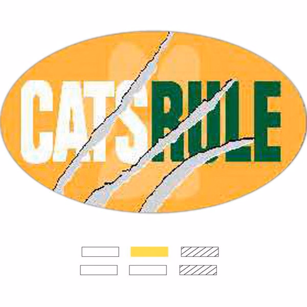 Laminated Oval Bumper Sticker Spot