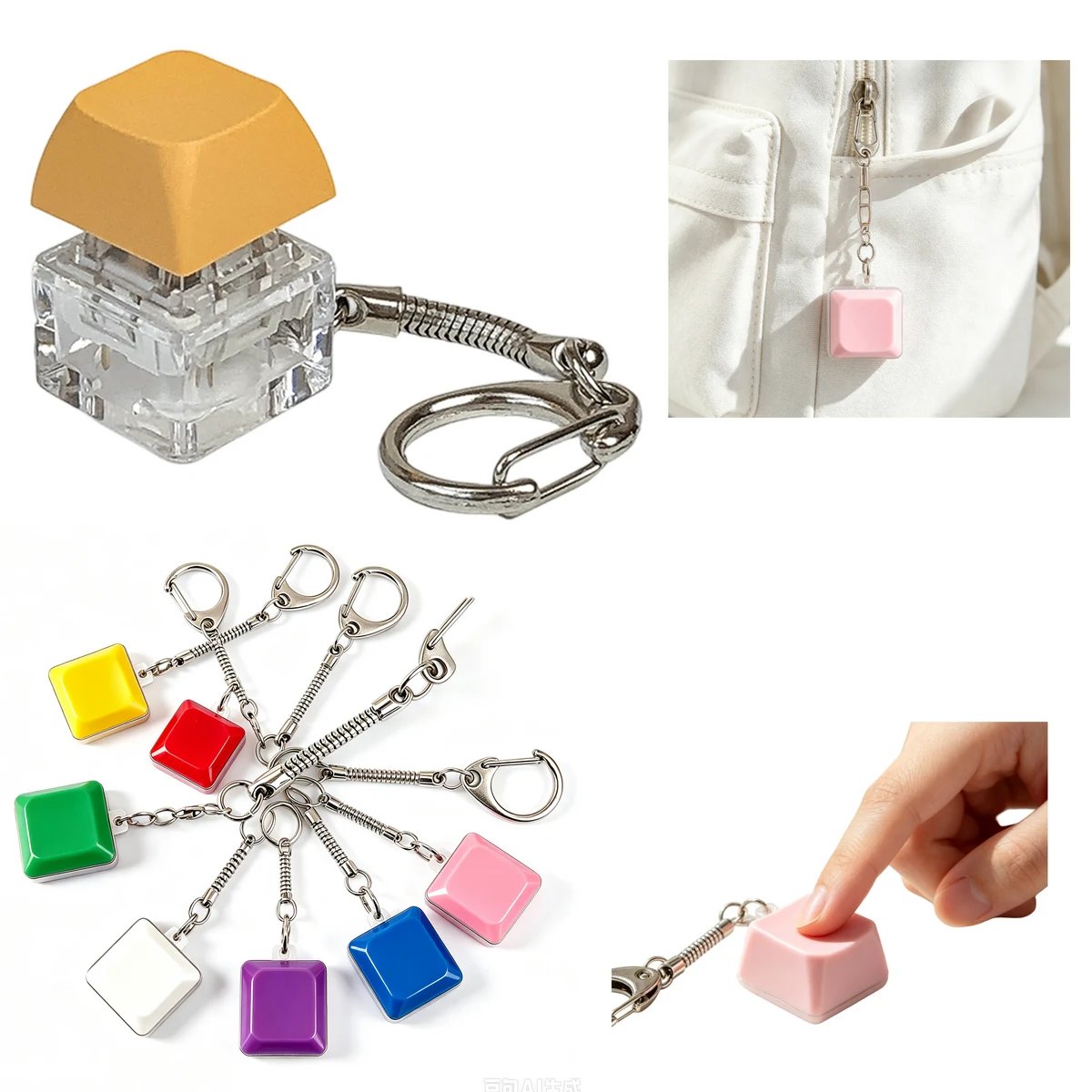 Press-to-Light Fidget Keyring 1