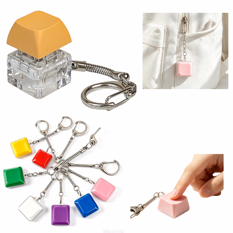 Press-to-Light Fidget Keyring