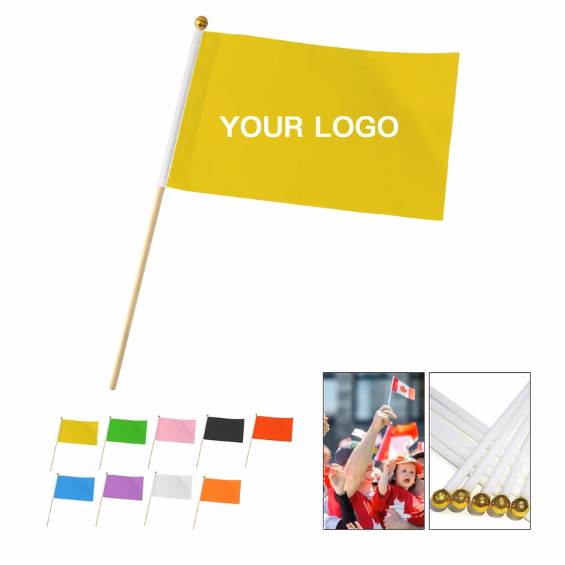 Small Handheld Polyester Flag with Durable Handle