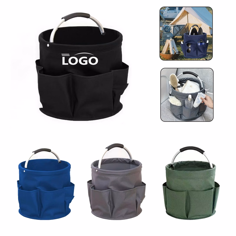 Portable Folding Picnic Basket Beach Tote Bag