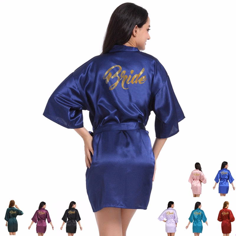 Women Satin Robe Sleepwear For Wedding & Party
