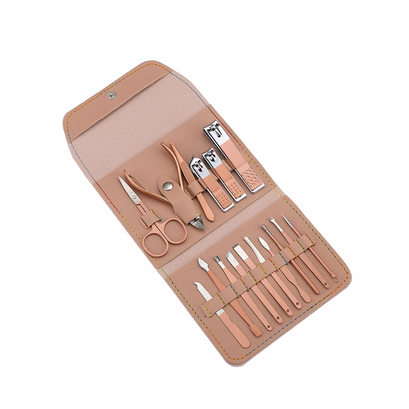 16Pcs Nail Clippers Tool Set with PU Leather Case