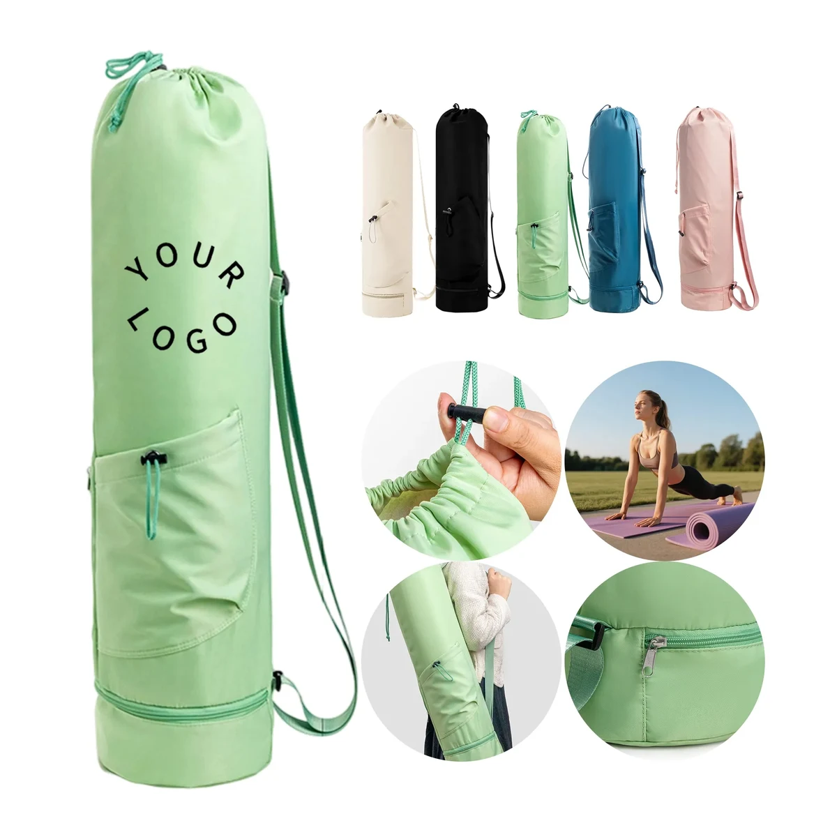 MOQ 50 Yoga Mat Backpack with Adjustable Straps 1
