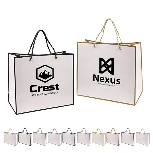 Custom Matte Laminated Euro Tote Bag with Rope Handles — Premium Shopping Gift Bag 1