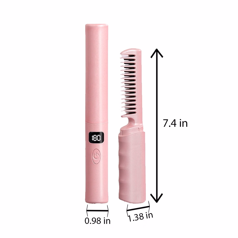 Mini USB rechargeable portable straightening comb