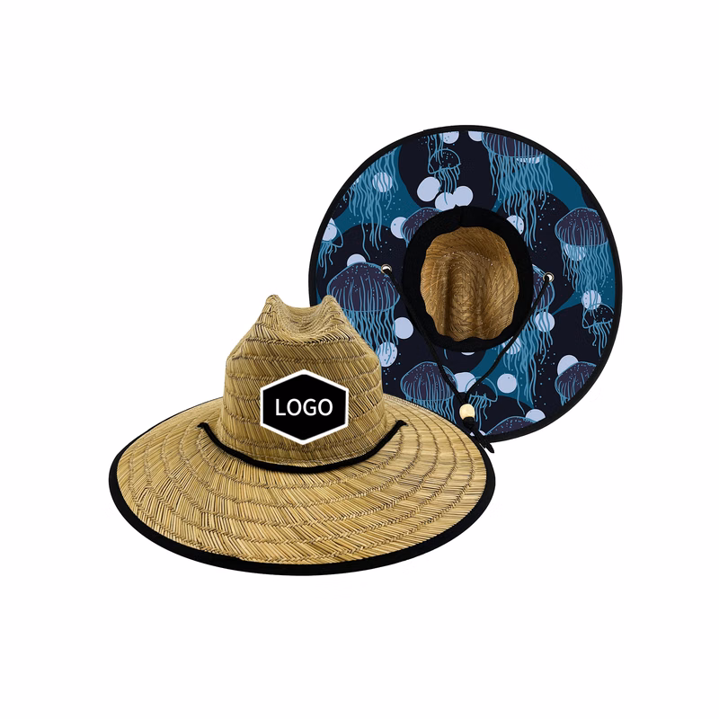 Lifeguard Sun Style Woven Grass Wide Brim 22"