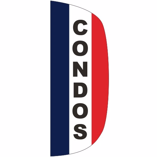 "CONDOS" 3' x 8' Message Flutter Flag