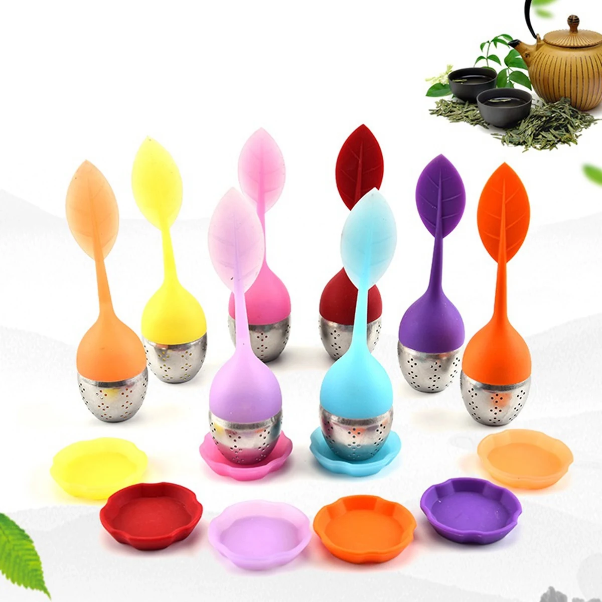 Leaf shape silicone Tea infuser 1