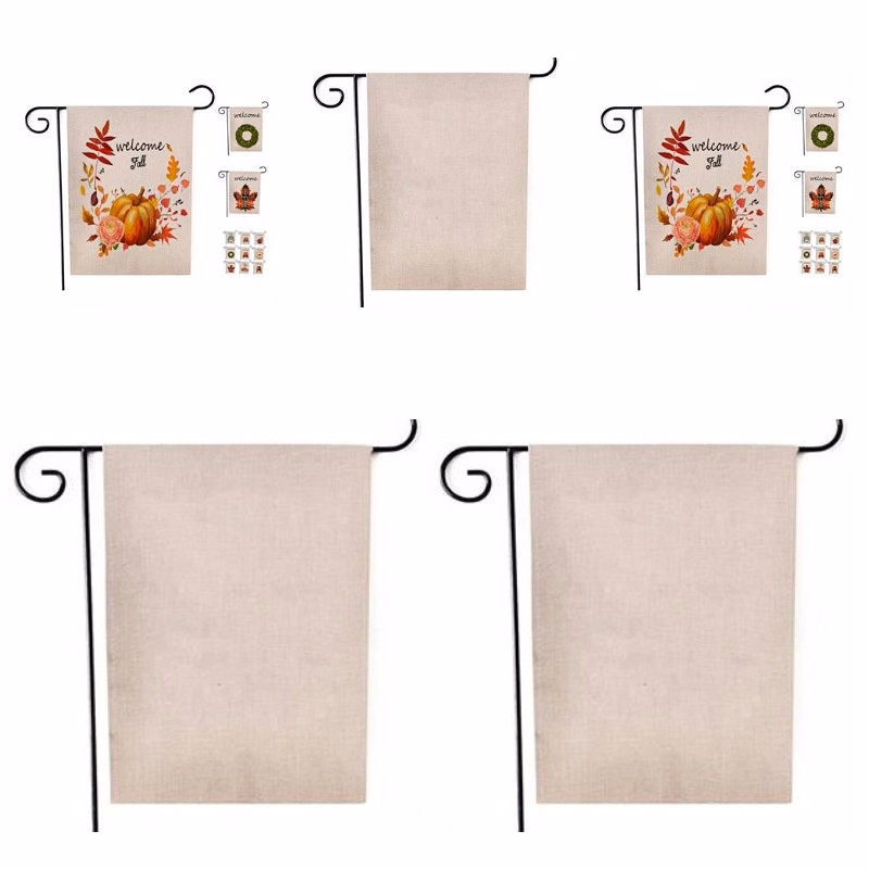 Thanksgiven Double Face Linen Garden Flag