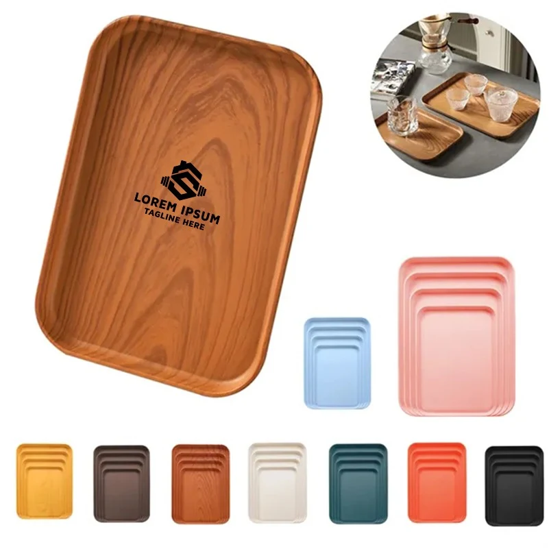 Wood Graining PP Material Serving Tray 1