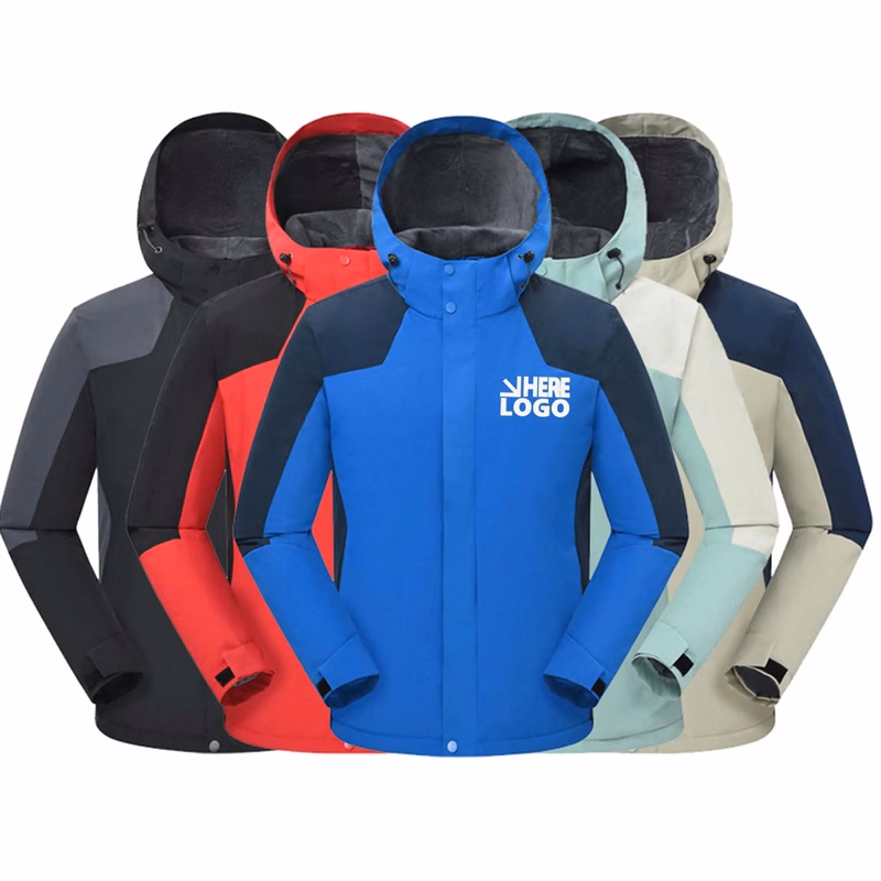 Hooded Windbreaker Flecee Lined Jacket
