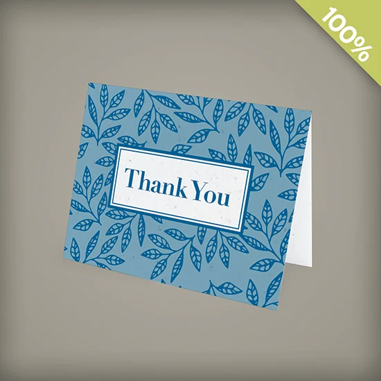 Classic Leaves Plantable Business Thank You Cards 1