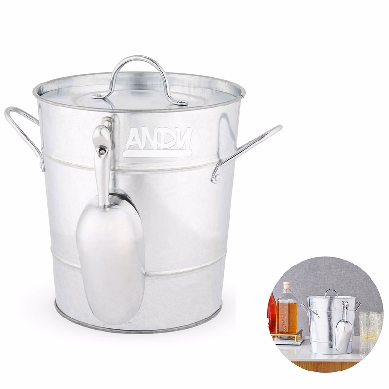 Insulated Ice Bucket wi/ Lid and Scoop