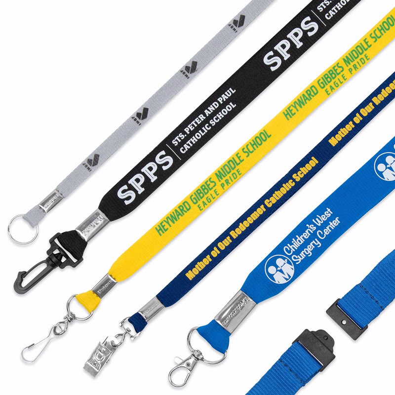 1/2" Flat Polyester Lanyard with Breakaway