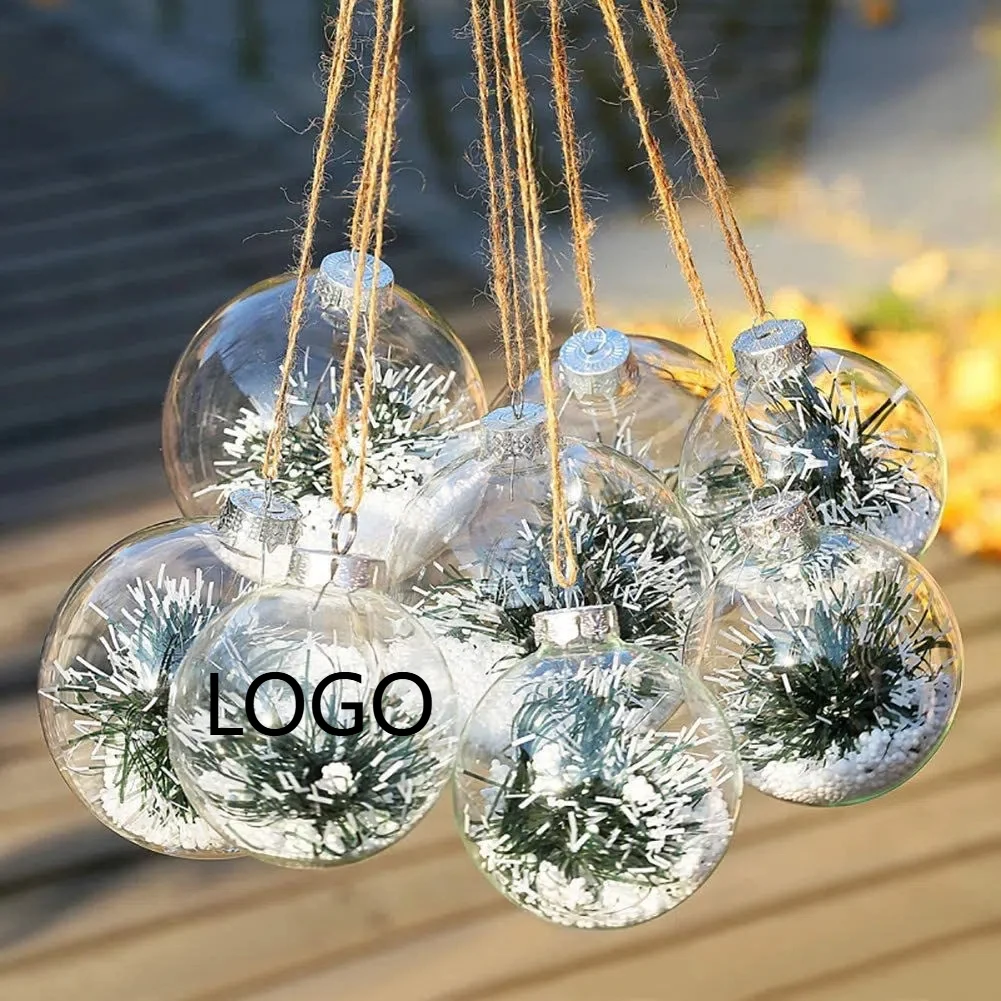 Transparent plastic ball ornaments wholesale quality birthday christmas decoration supplies Oblate 1