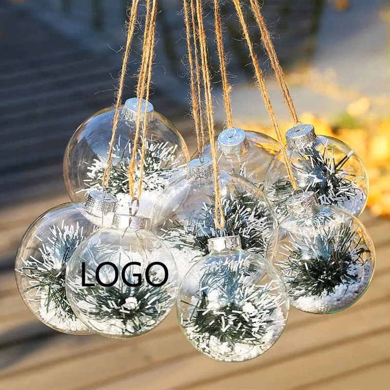 Transparent plastic ball ornaments wholesale quality birthday christmas decoration supplies Oblate