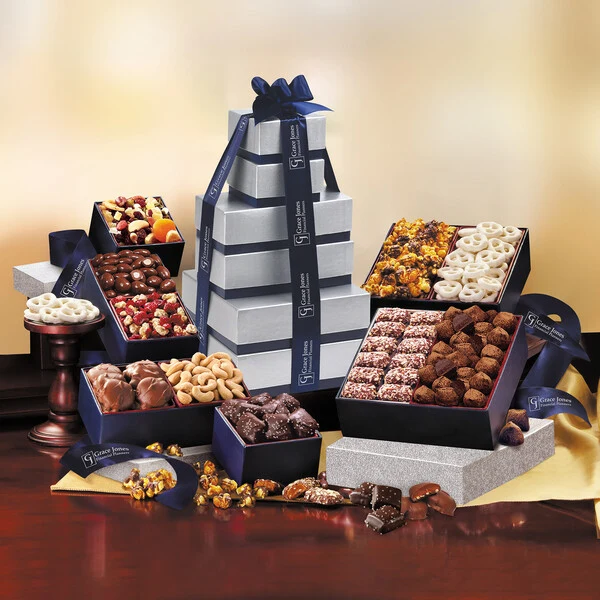 Silver & Navy Executive Gourmet Tower 1