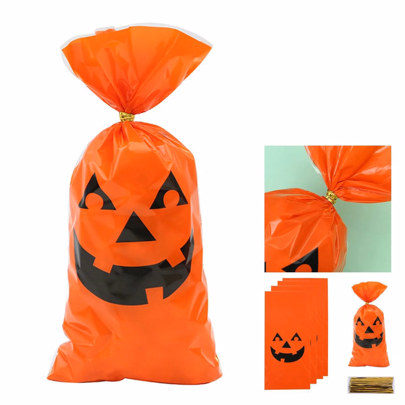 Halloween Pumpkin Packaging Bag for Party Treats