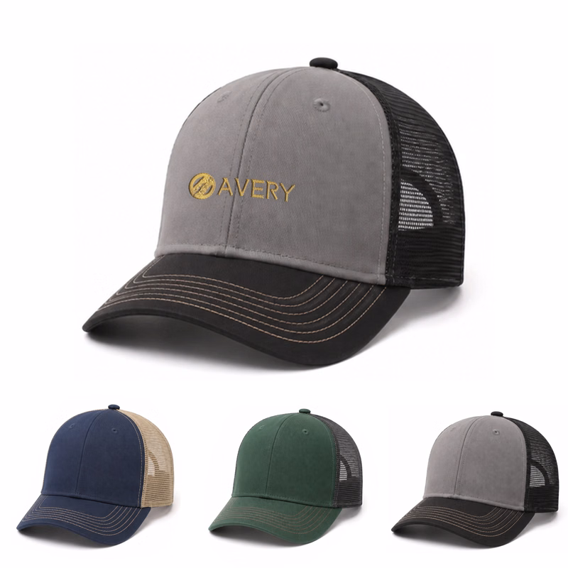 Custom Polyester Breathable Color Block Baseball Cap