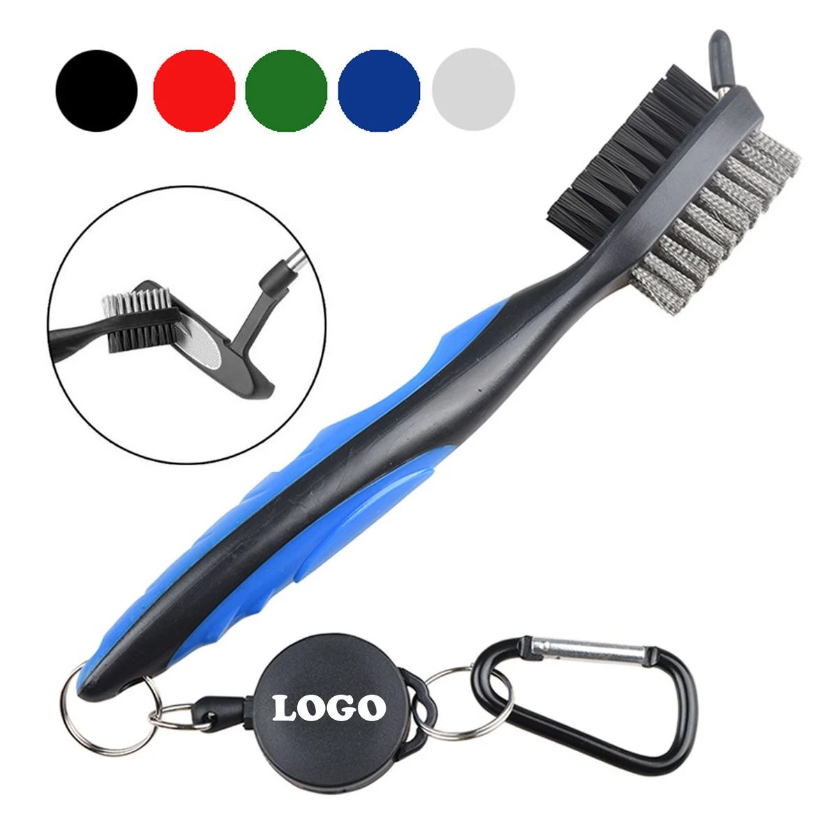 Double-Sided Nylon & Steel Golf Brush 1