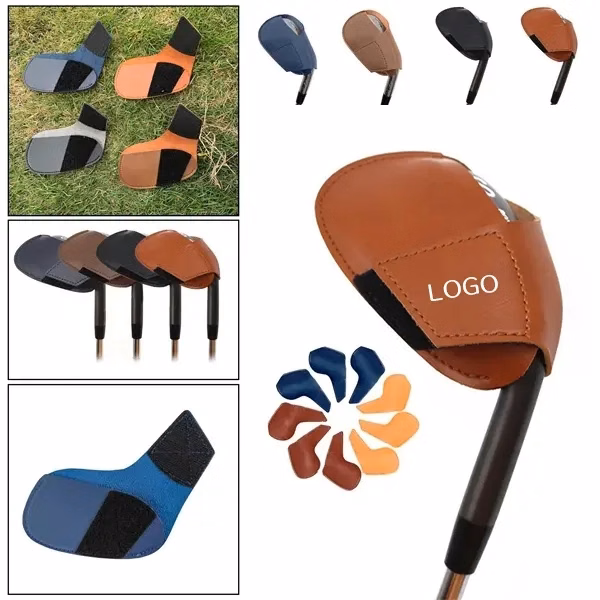PU Leather Golf Putter Head Cover with Club Protector
