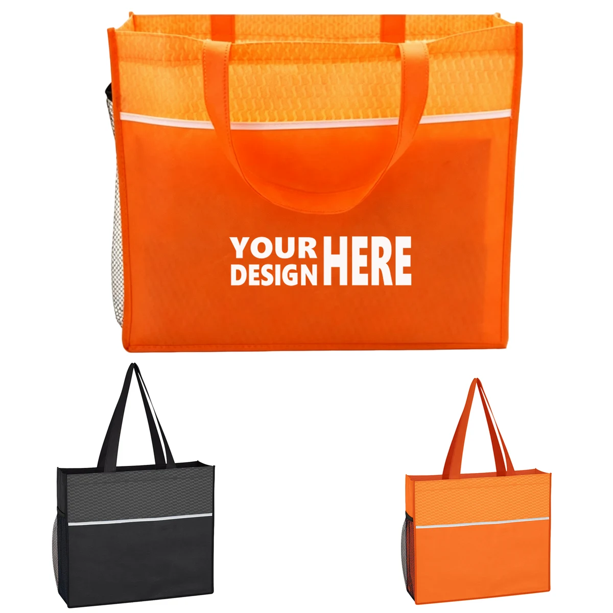 Wave Design Non-Woven Tote Bag 1