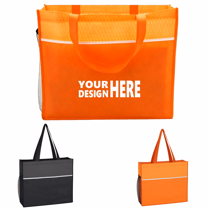 Wave Design Non-Woven Tote Bag