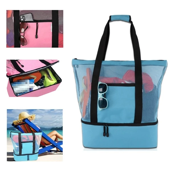 Mesh Tote Bag with Cooler Insulated 1