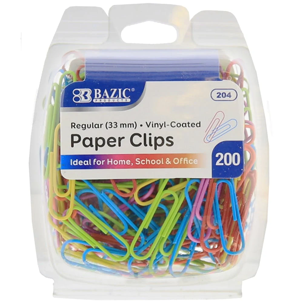 Bulk Paper Clips - 200 Count Assorted Colors 1