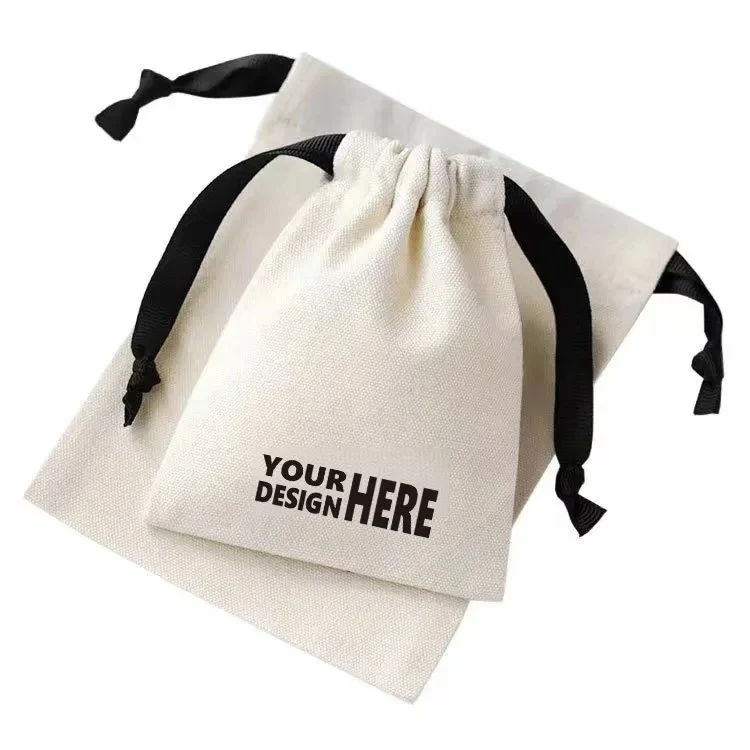 Canvas Jewelry Drawstring Bag 1