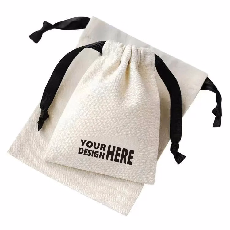 Canvas Jewelry Drawstring Bag