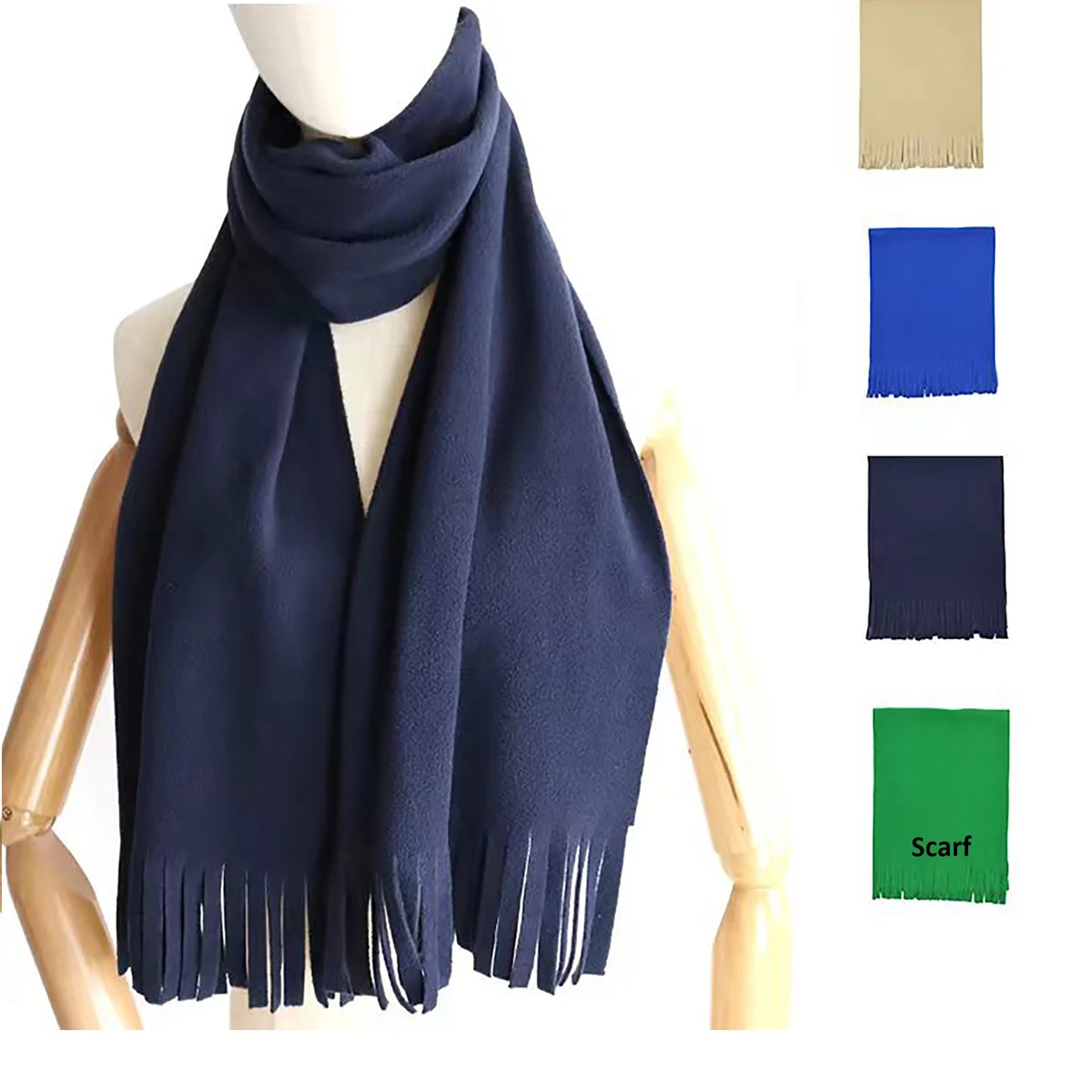 Fleece Scarf With Tassel 1