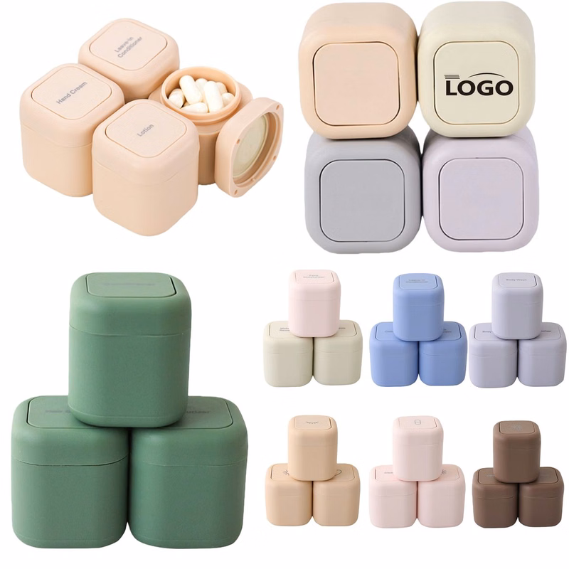 Portable Square Magnetic Pill Case