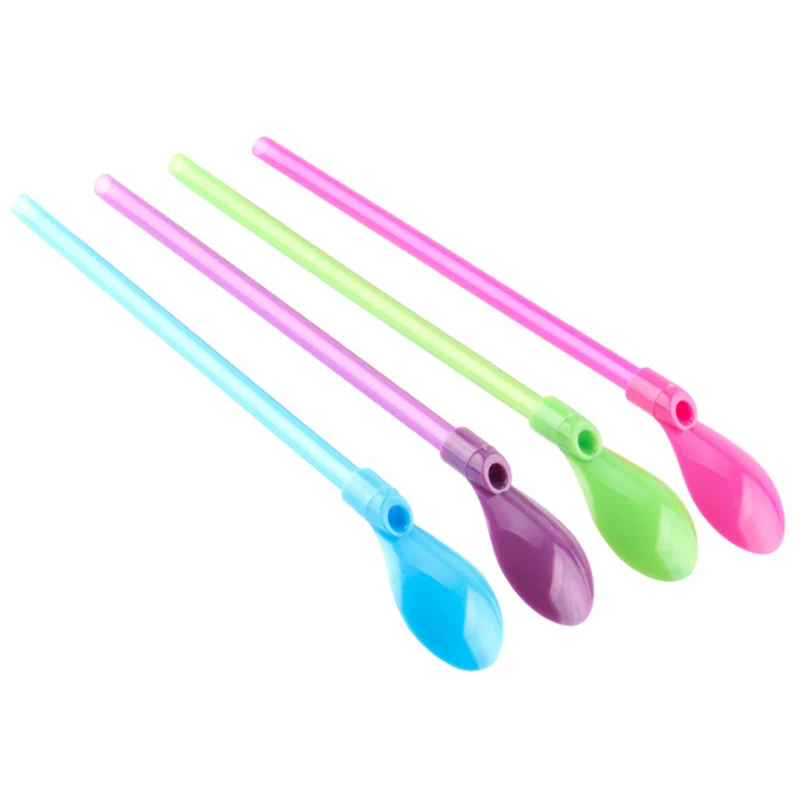 Plastic Drinking Straw & Spoon 1
