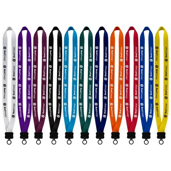 3/4" Smooth Nylon Lanyard with Plastic Clamshell & O-Ring 1