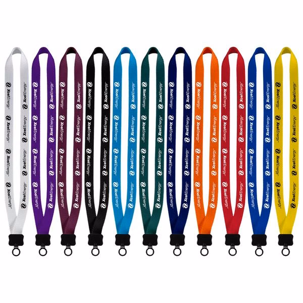 3/4" Smooth Nylon Lanyard with Plastic Clamshell & O-Ring