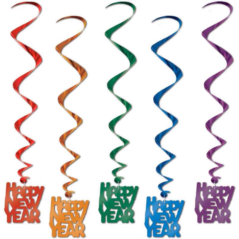 New Year Whirls - Assorted 33"