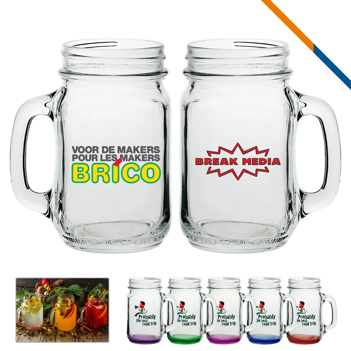 Libbey Chary Mason Jars - 16 OZ. 1