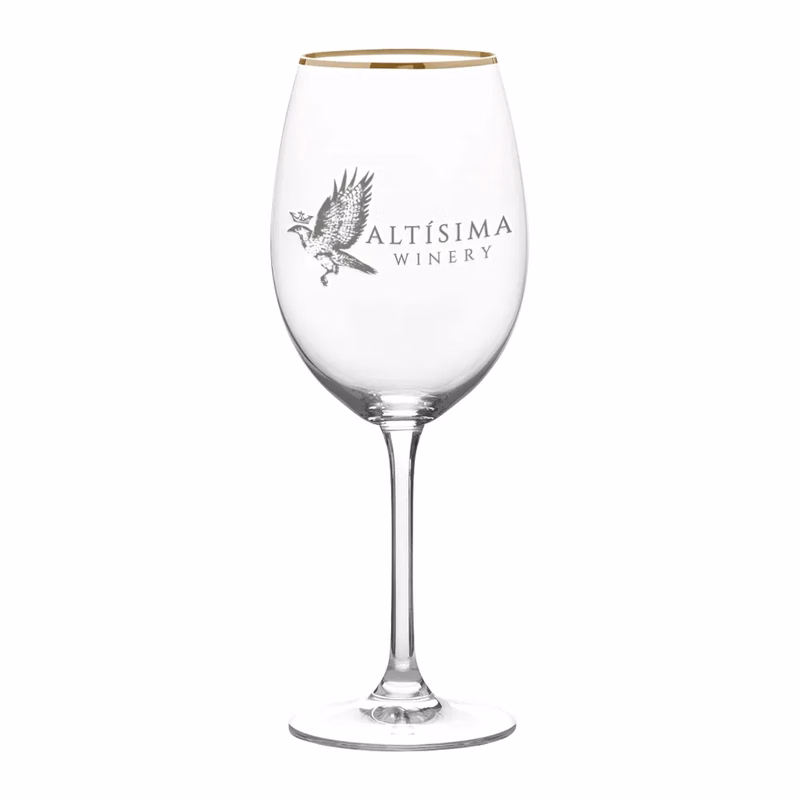 16oz. Gold Rimmed White Wine Glass