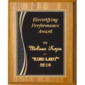 8" x 10" Oak Finish Plaque with a Black Patina Marble Plate